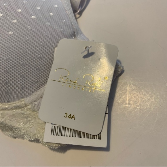 RENE ROFE white lace underwire t shirt bra - Picture 3 of 4